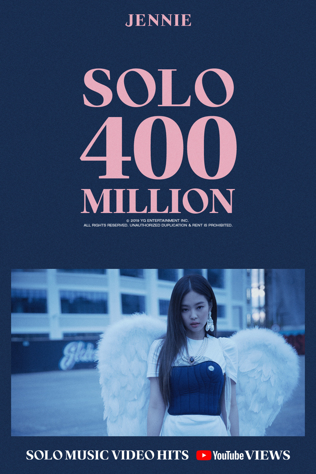 jennie破韩国女solo新纪录!《solo》播放量破四亿
