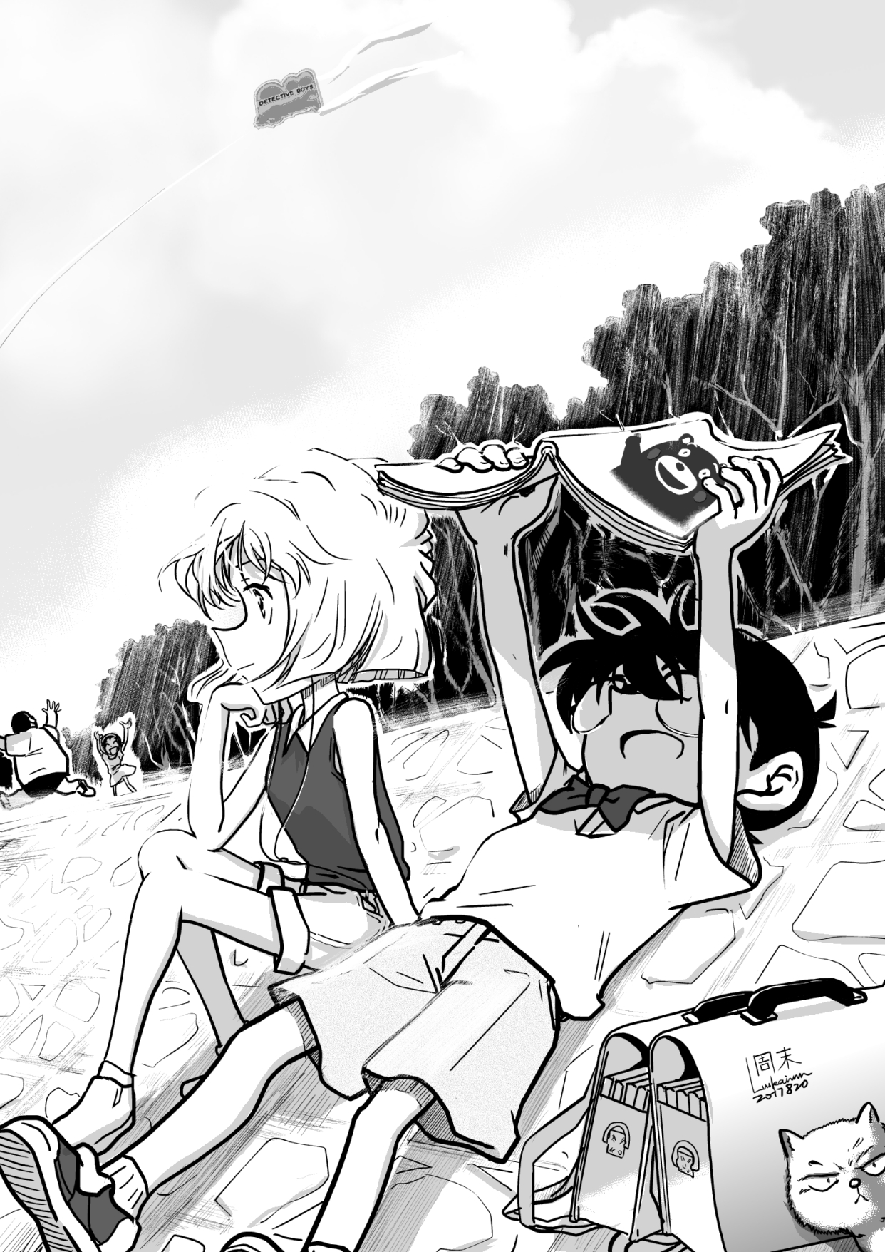 《名侦探柯南》哀酱专题,黑白画更具深情,不要错过哦(无水印)