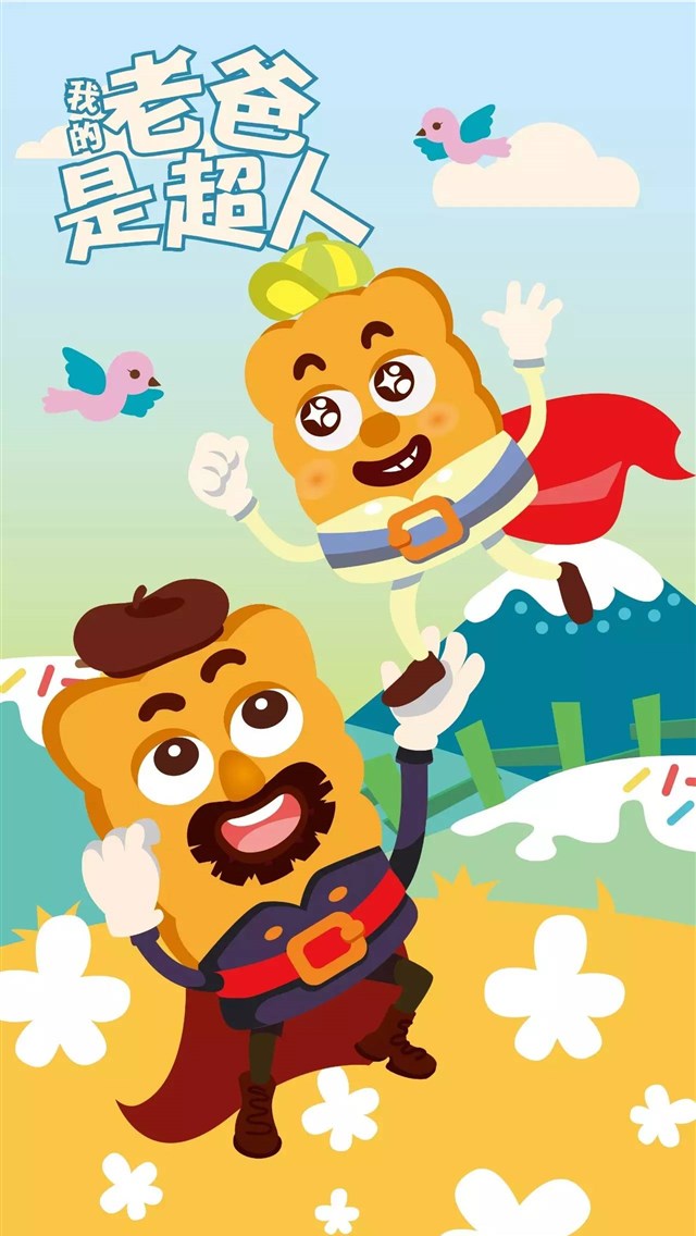 卡通饼干警长节日系列手机壁纸,分辨率640x1136