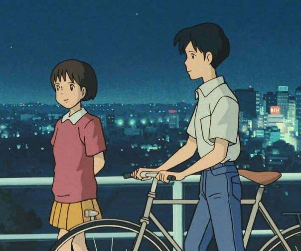 日本动漫侧耳倾听情侣高清壁纸