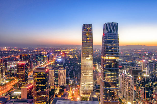 钱江新城日出城市美景