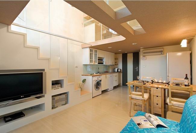 30平米小户型跃层创意简约设计装修案例图