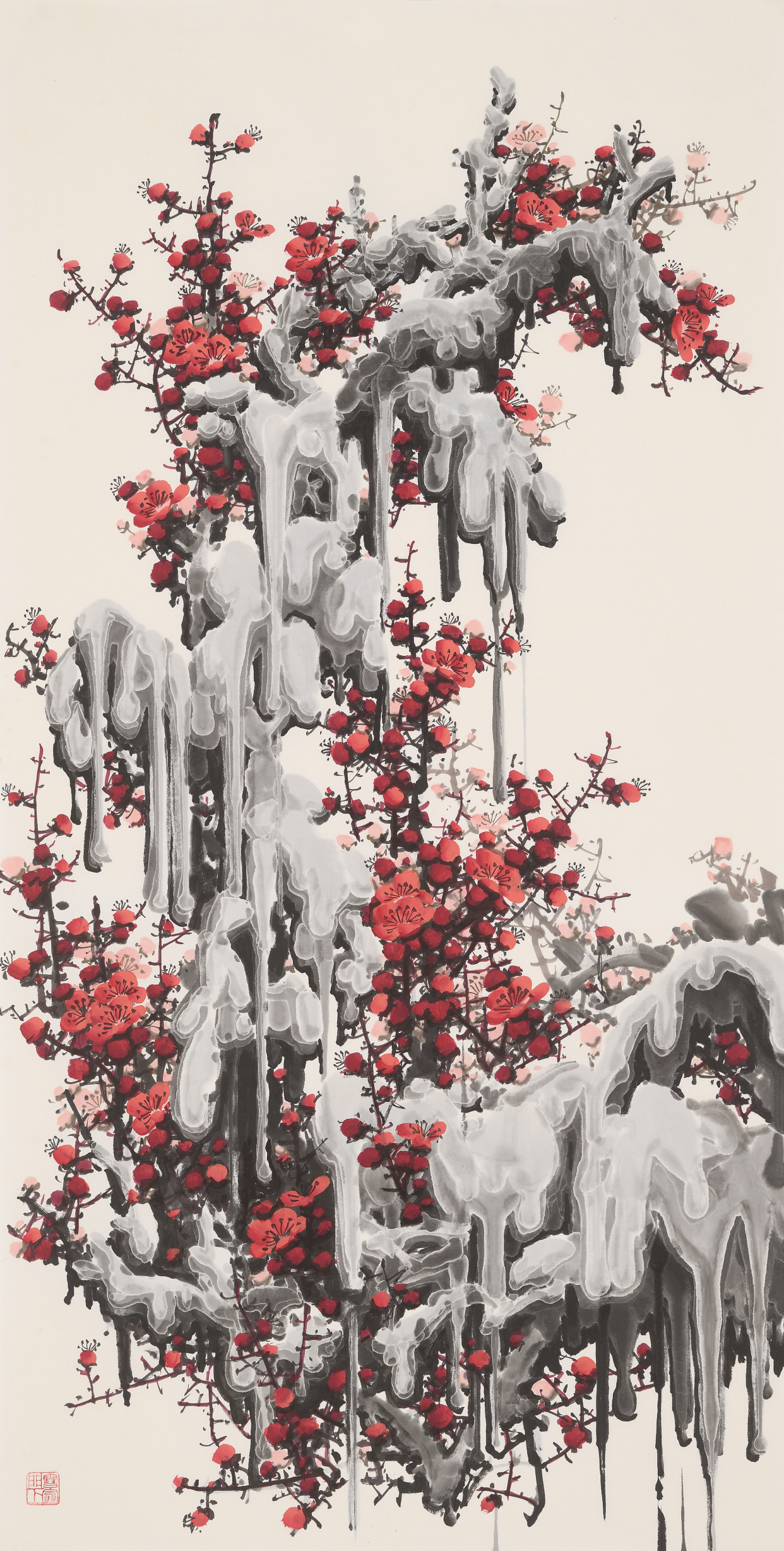 「百度百家」著名画家杨建平 梅花作品欣赏