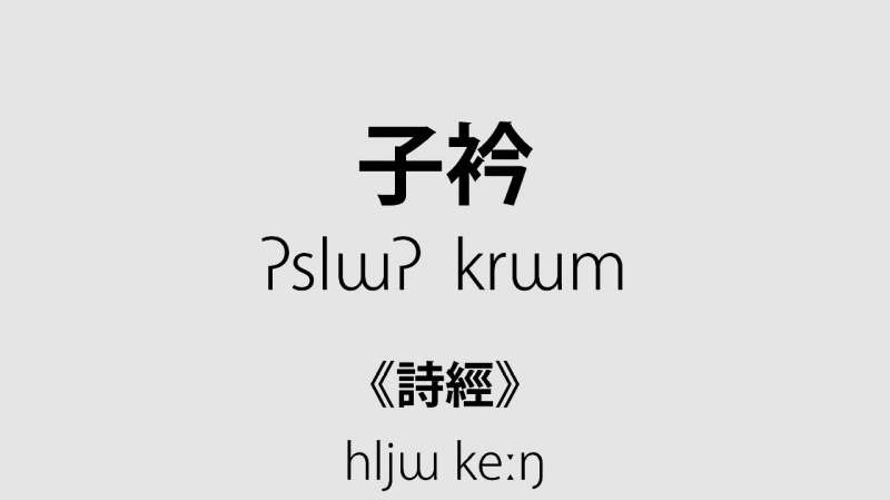 你知道子衿在古代汉语中的读音吗并不是某种方言那么简单