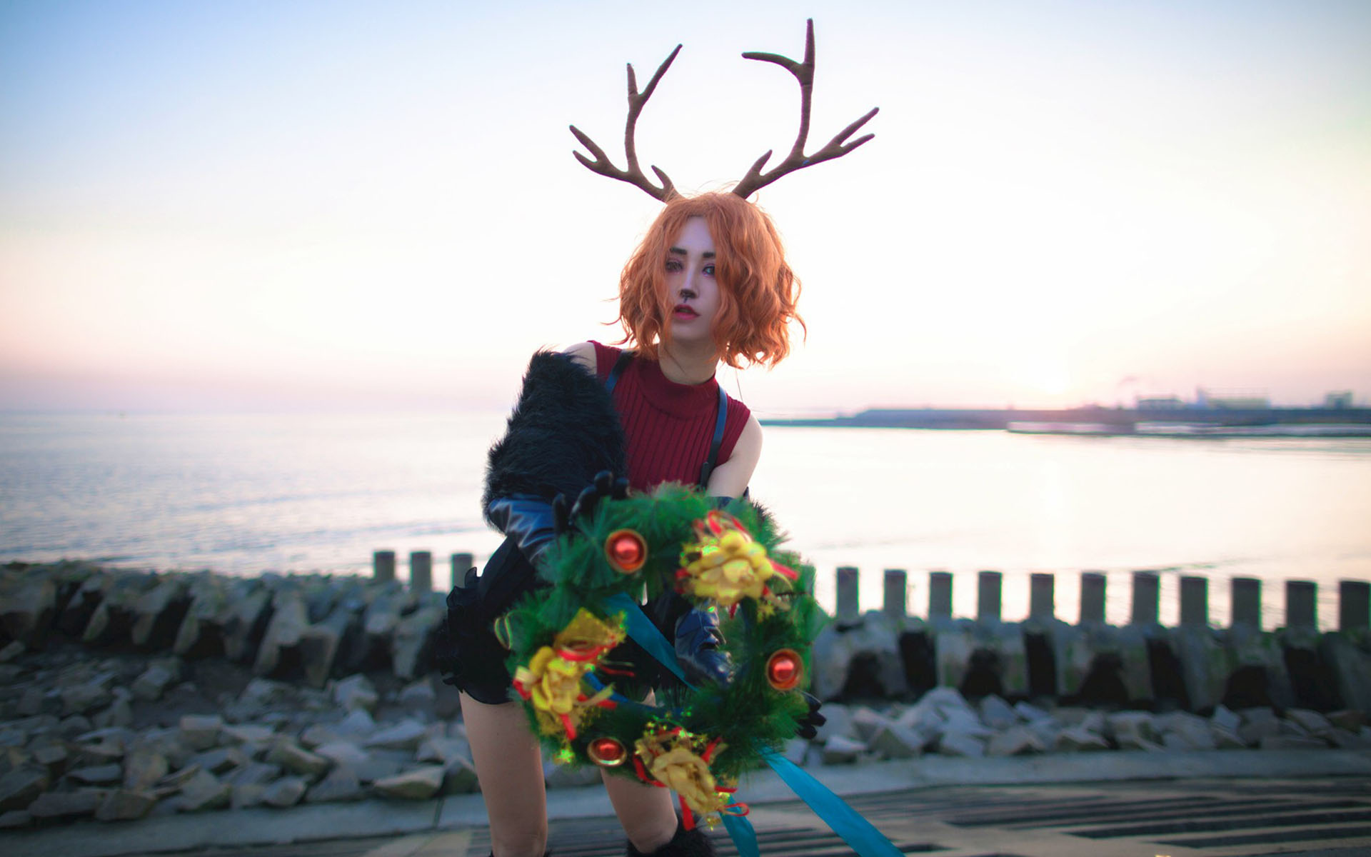 完美身材小姐姐玩cosplay,这个腿是真的极品