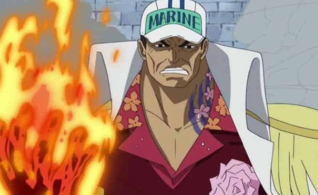 海贼王:海军大将青雉赤犬大战,青雉丢了条腿,赤犬丢的更多!