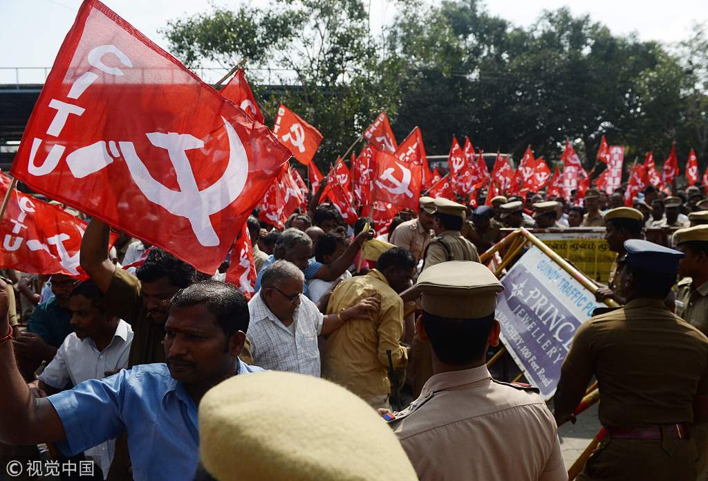 印反对派发起反政府示威 数十万人集会阻莫迪连任