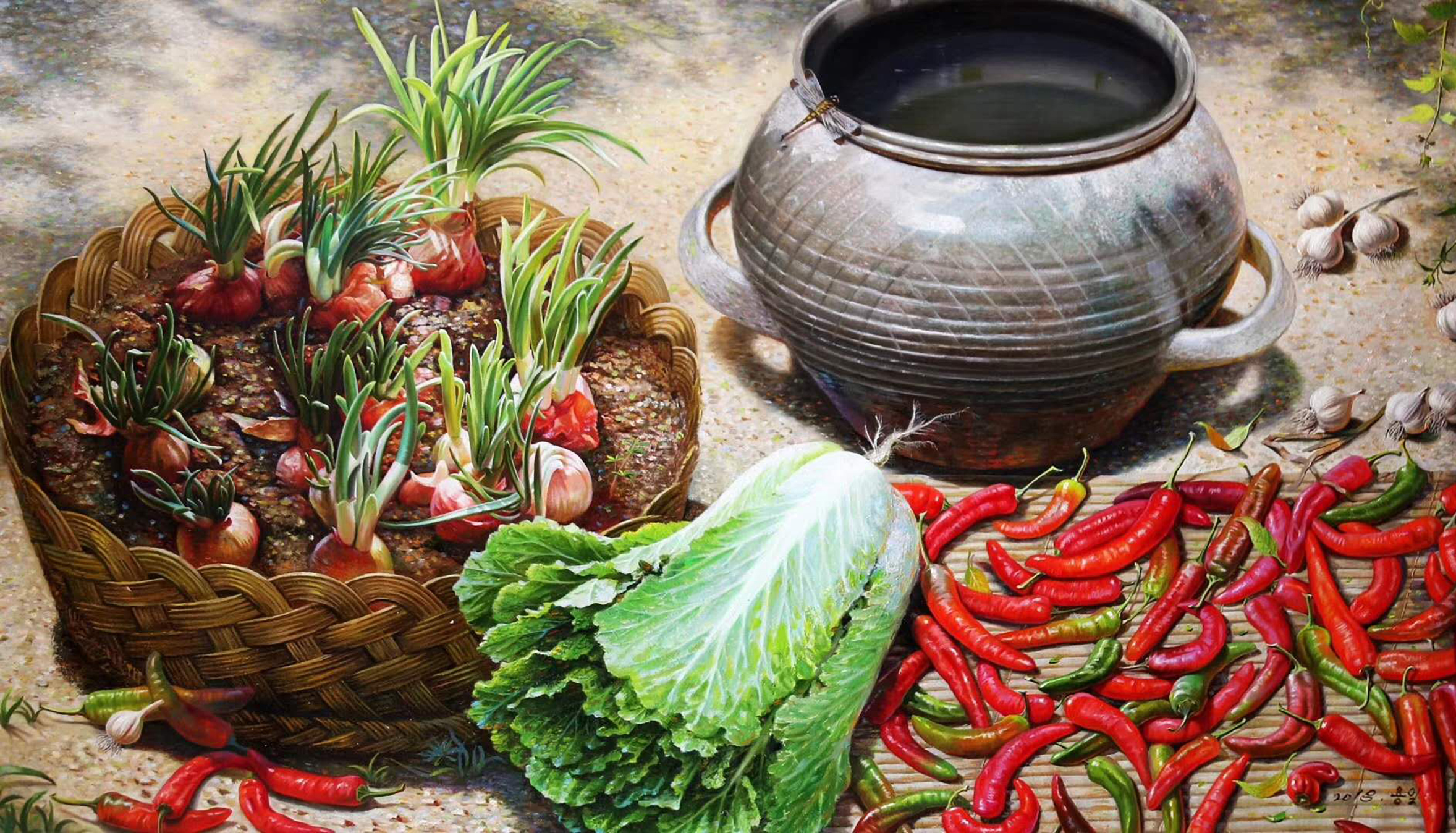 油画:秋收. 转载自百家号作者:8彩虹画室