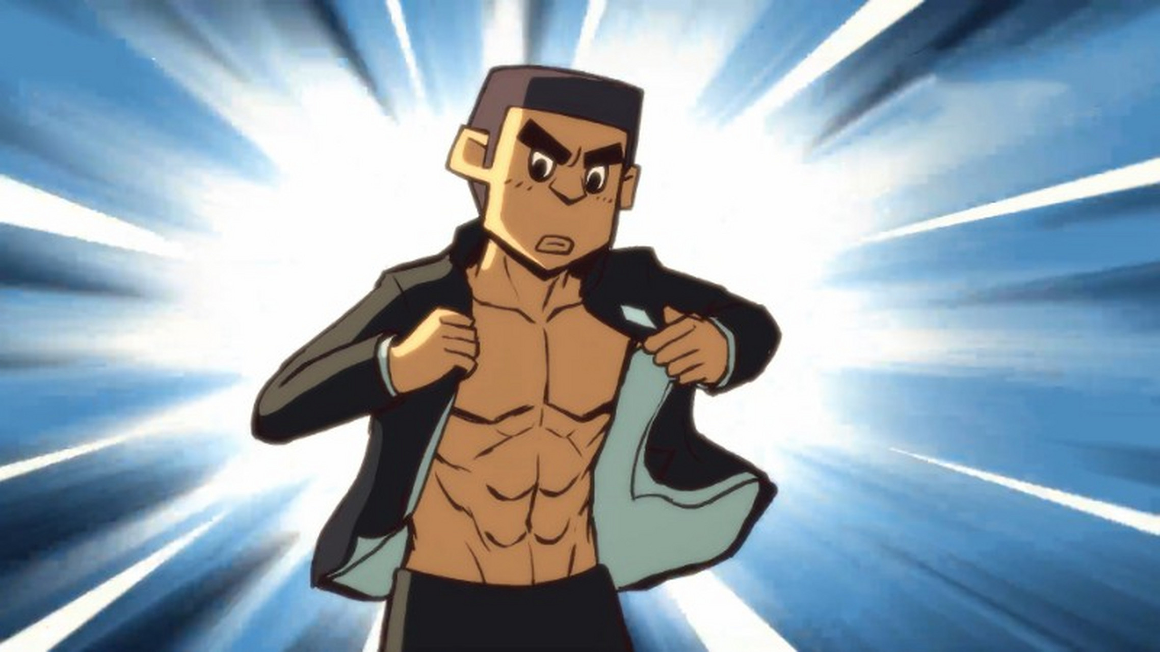 伍六七:你肚子上那几块是什么东西啊 何大春:腹肌咯,笨蛋 伍六七:一二