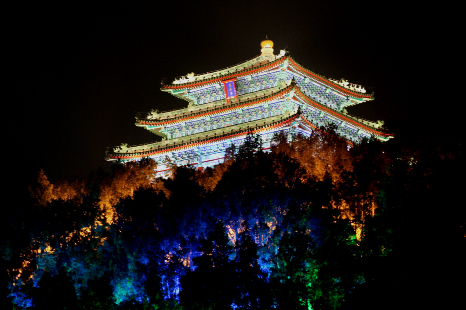 北京夜景山顶图片