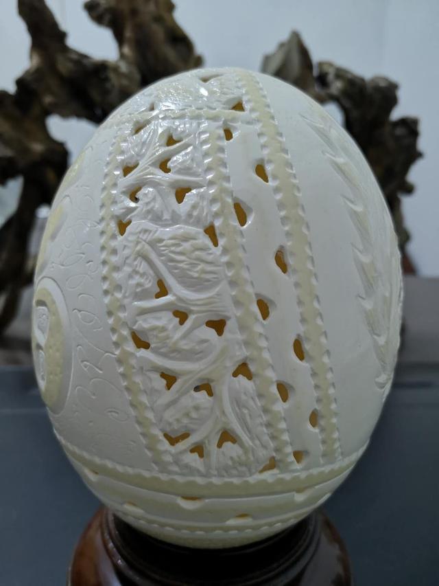 鸵鸟蛋工艺品赏析(1):镌刻中国传统文化和艺术之美