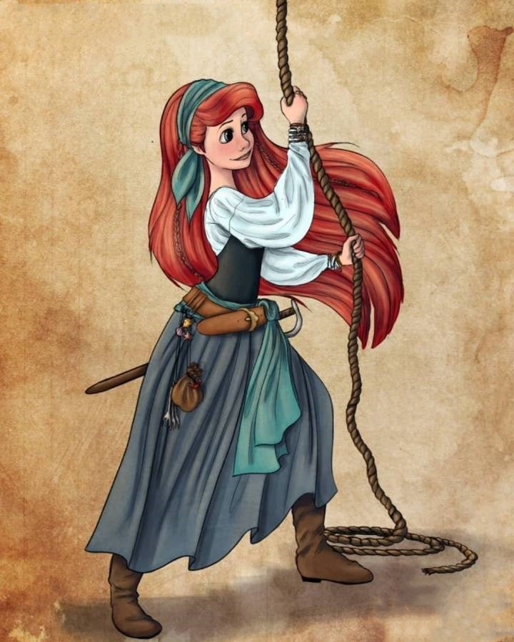 迪士尼公主变"加勒比海盗",艾莎"御姐范十足"花木兰温文尔雅