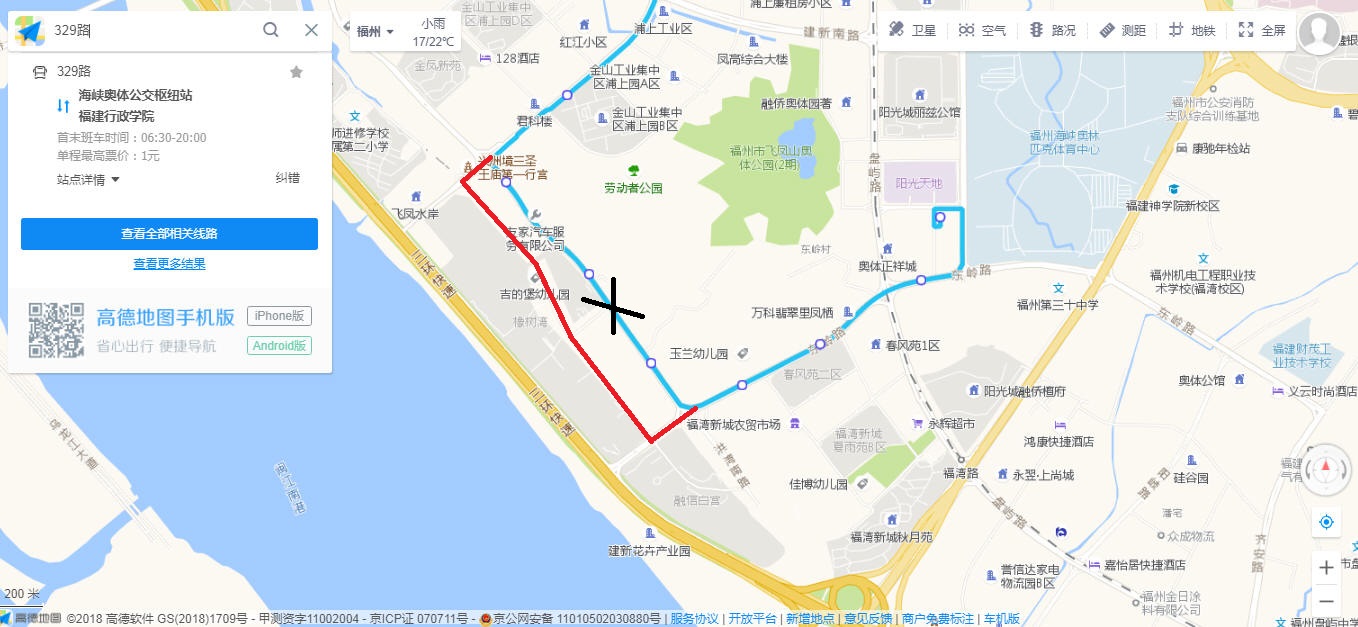 329公交车路线图图片