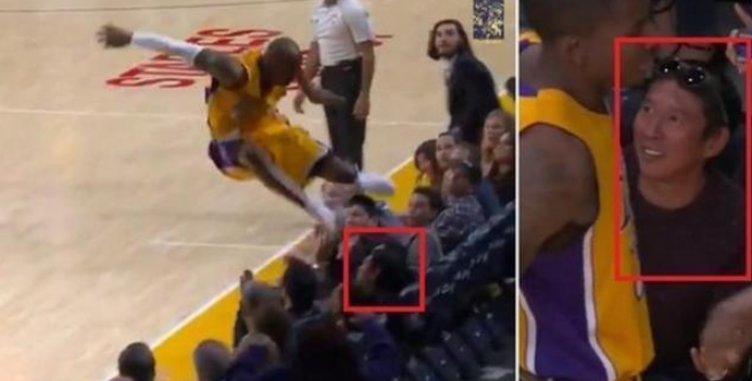 球星们的各种救球场面:詹科直接飞到观众席,奥尼尔让人恐惧