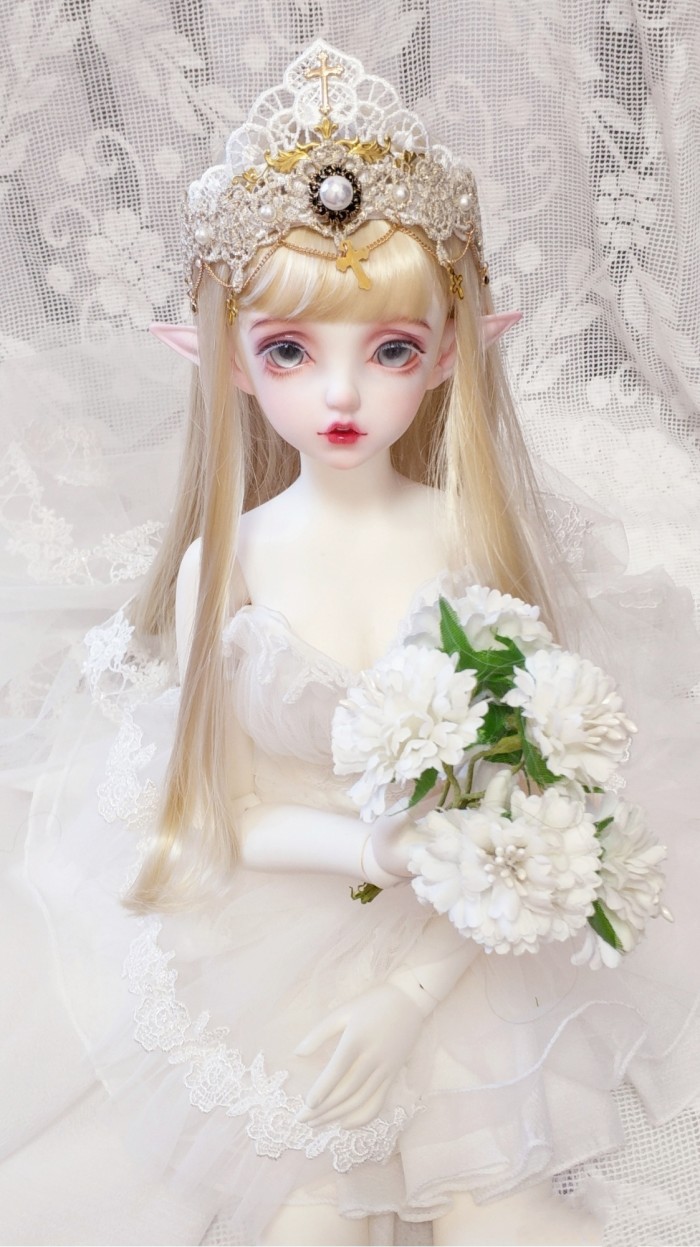 非常梦幻精致的bjd娃娃图,五官精致造型养眼,这就是小公主本人