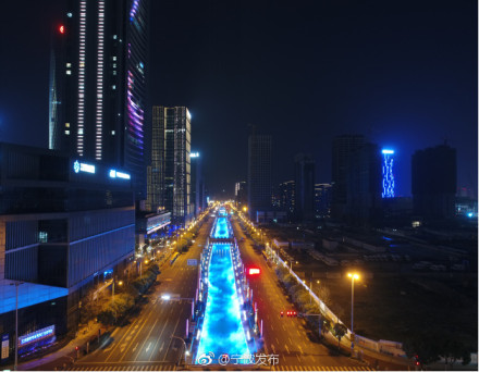 璀璨夜宁波!宁穿路,宁东路,河清路今天亮灯