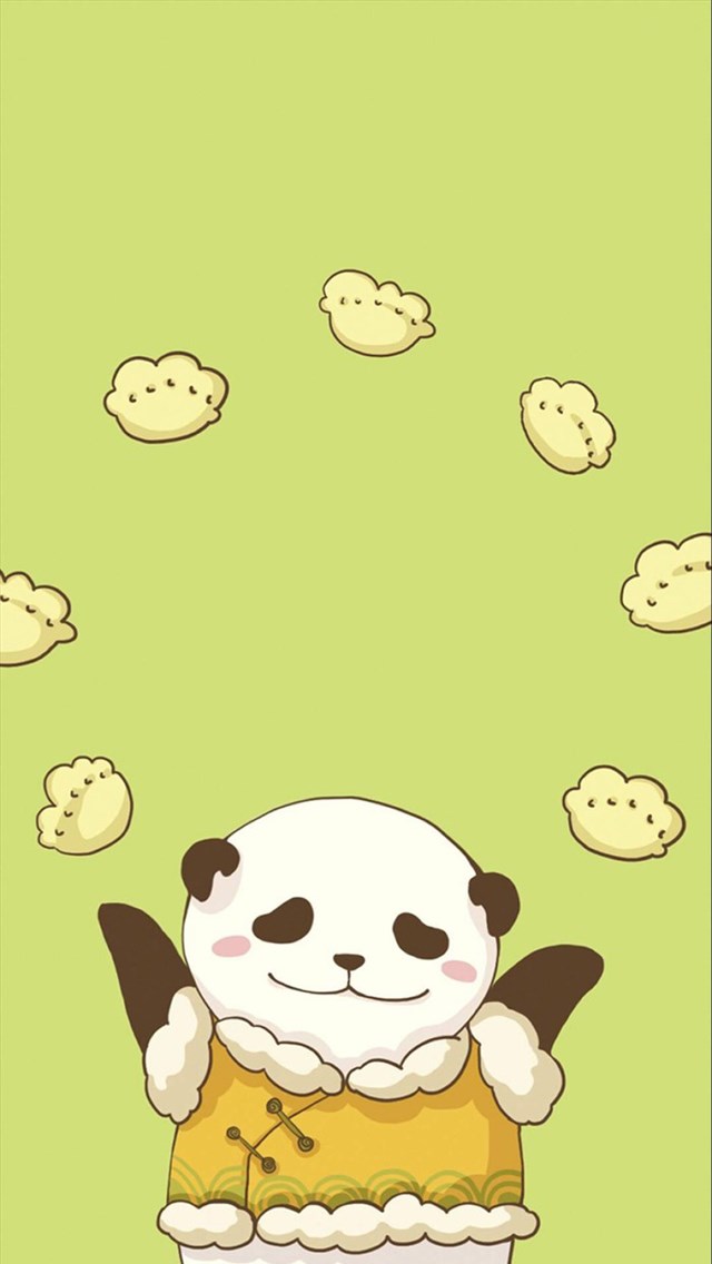 年味可爱卡通熊猫手机壁纸下载,分辨率640x1136