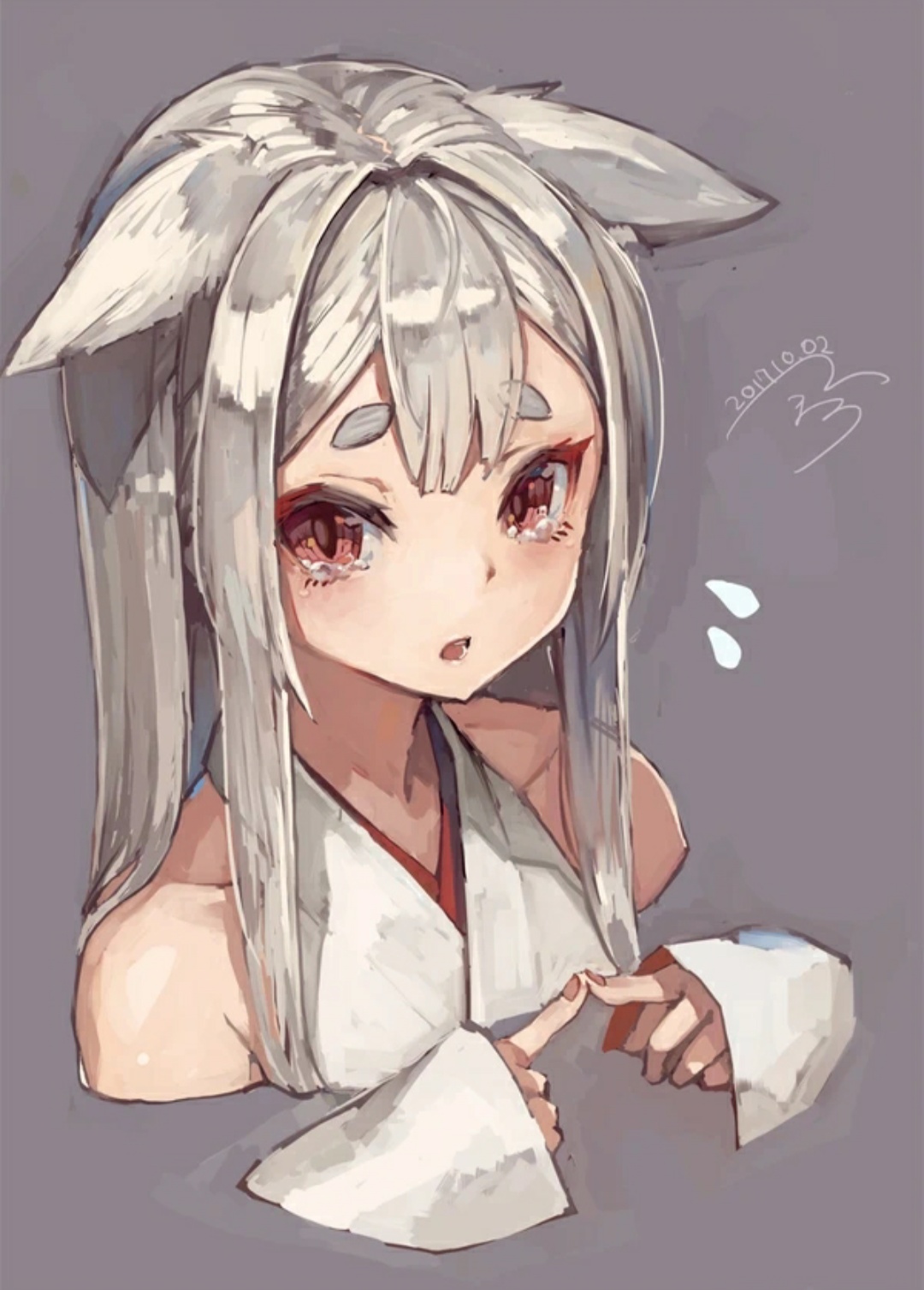 二次元动漫壁纸:狐系少女,可萌可御,糟糕是心动的感觉