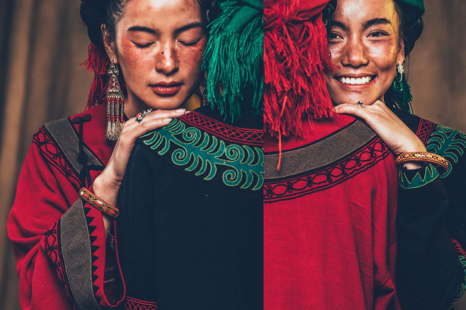 阿依洛组合穿着彝族时尚服装美图.