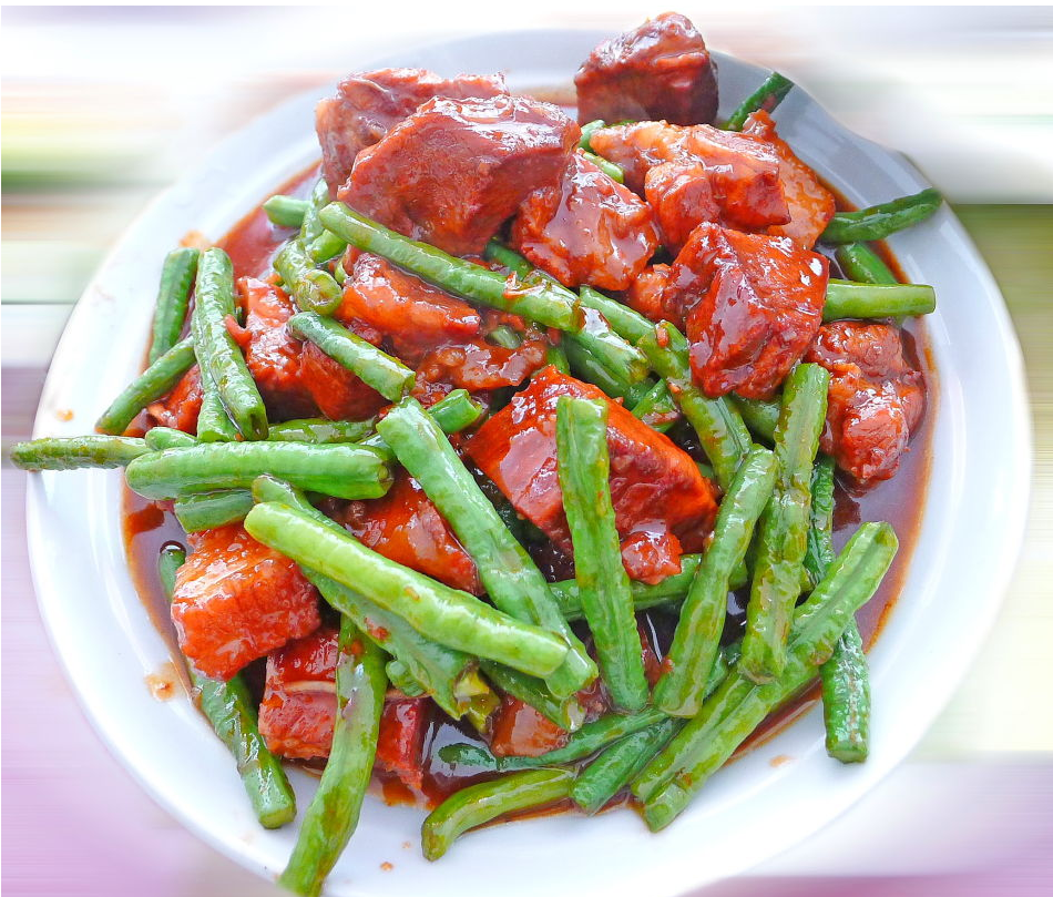 红烧肉炒四季豆