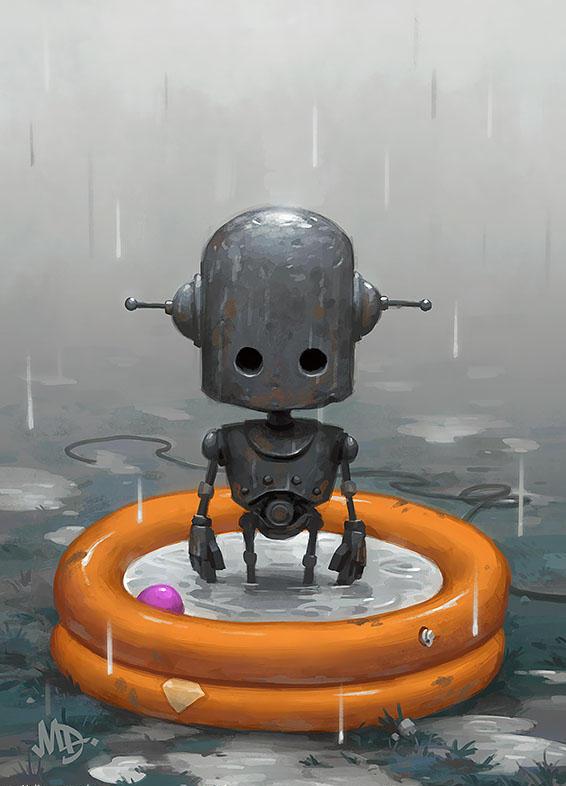 插画赏析:铁皮人的梦想