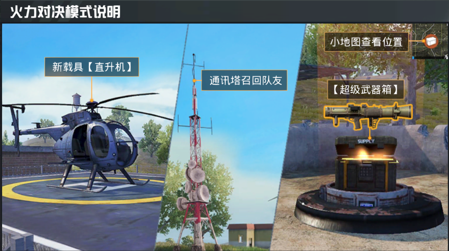 话题:吃鸡火力对决模式上线,第一批被直升机淘汰的玩家出现了