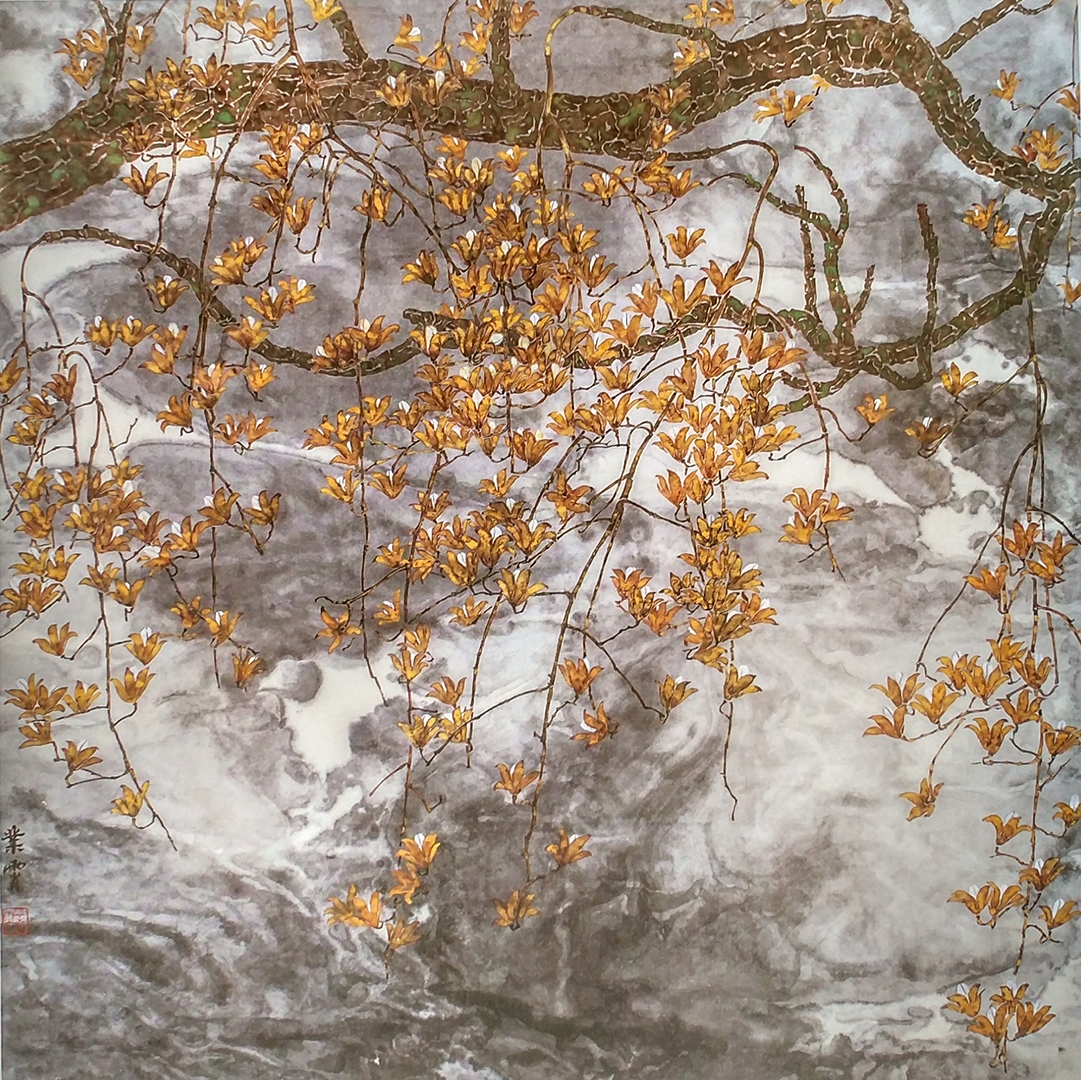 蔡业霄的新工笔花鸟作品欣赏