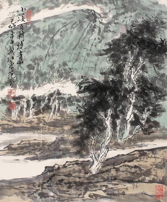 范一夫的山水画为何要老爸范曾给题字?