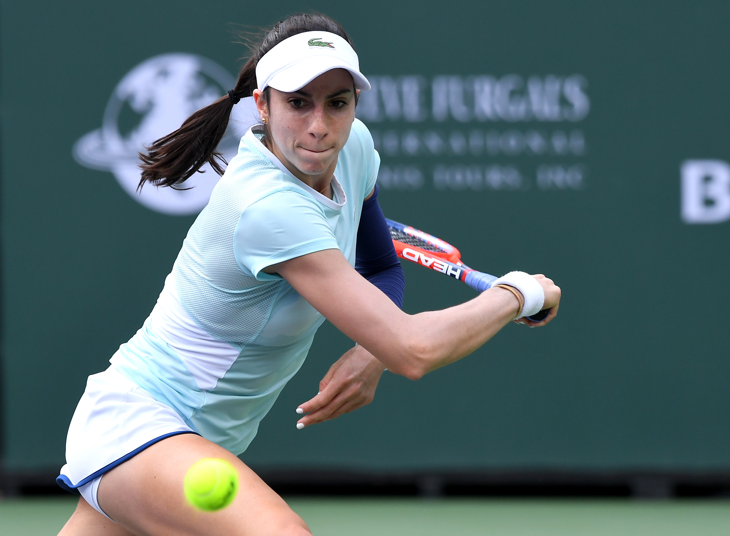 当日,在美国印第安韦尔斯进行的2019年巴黎银行网球公开赛女单第