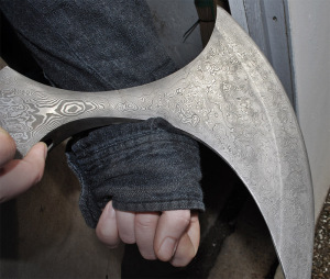 欧文-大马士革钢作品『丹麦斧 』