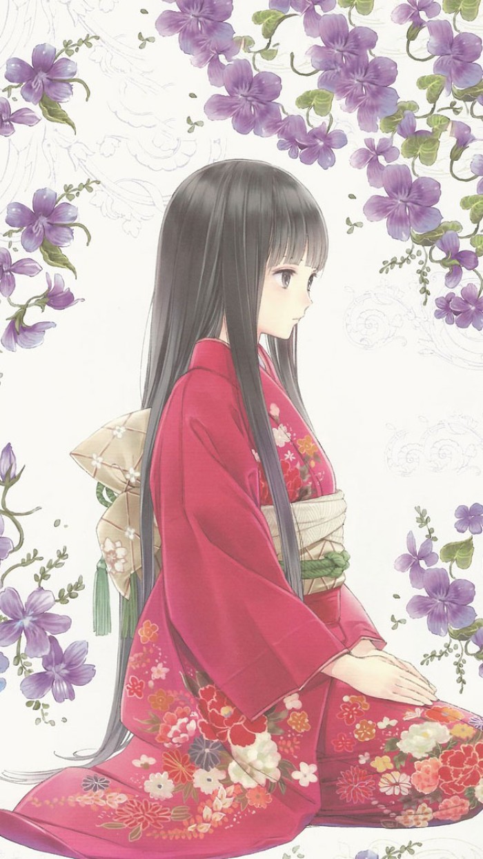 二次元和服美少女壁纸——非关癖爱轻模样,冷处偏佳