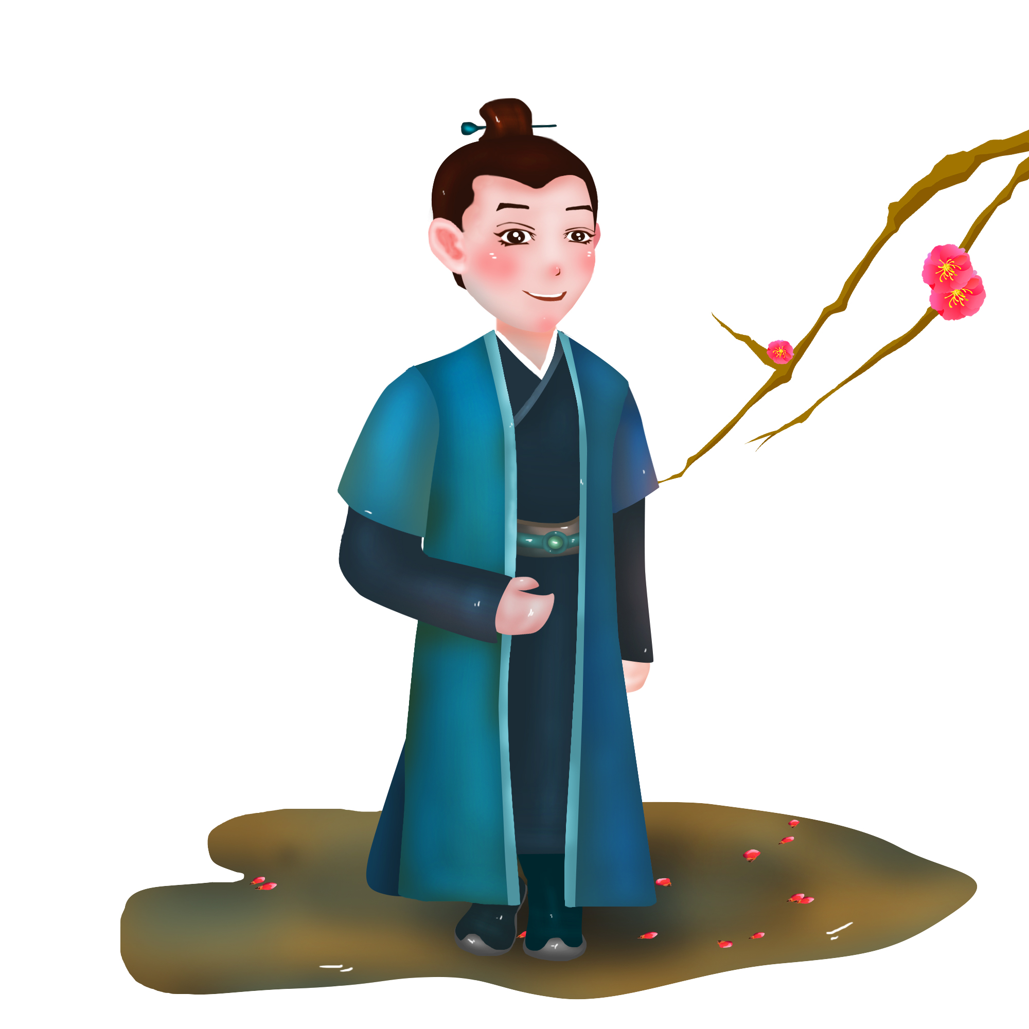 手绘卡通人物知否知否—顾二叔