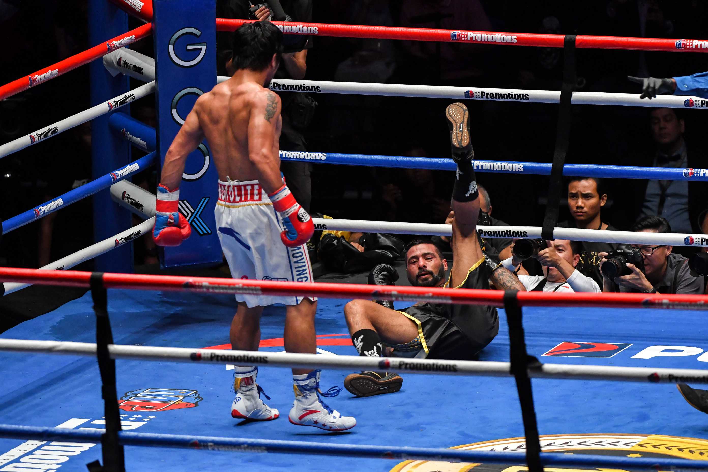 拳击——wba次中量级拳王战:帕奎奥击败马特西(4)