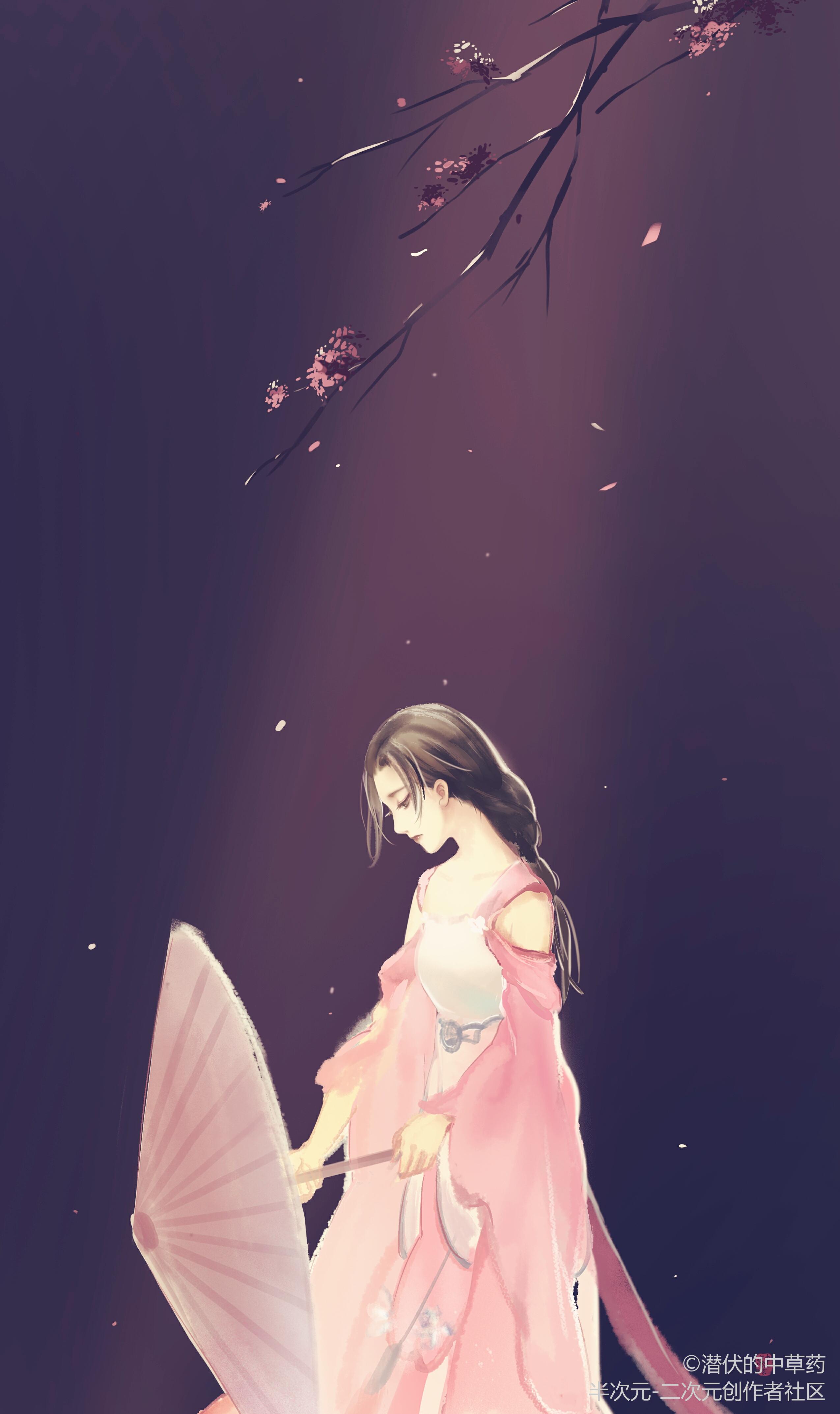 绝美古风古韵动漫女生壁纸,一座空城,一个孤人,为等一人!