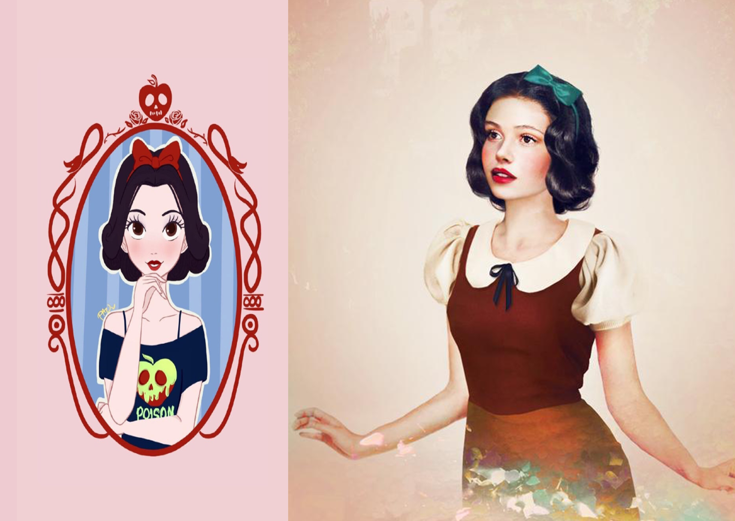 迪士尼公主真人画风,艾莎眼影很浓像反派,安娜公主范十足