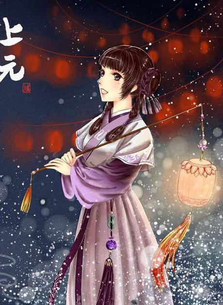 上元灯会唯美手绘————————————《上元夜》(唐)崔液玉漏