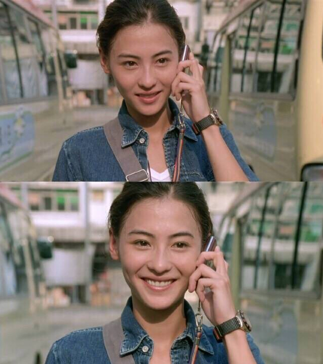 张柏芝晒与《忘不了》海报合影 当年美颜引网友怀旧