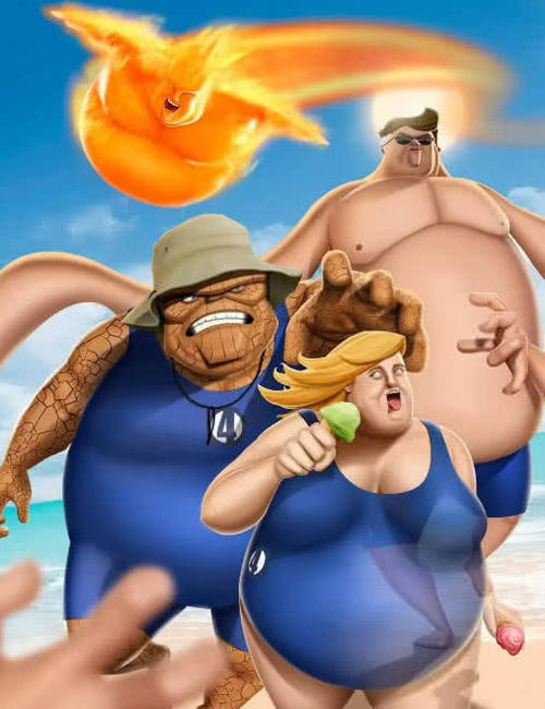 发福的超级英雄,是不是有些呆萌可爱呢