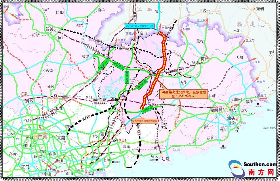 河惠莞高速全程线路图图片