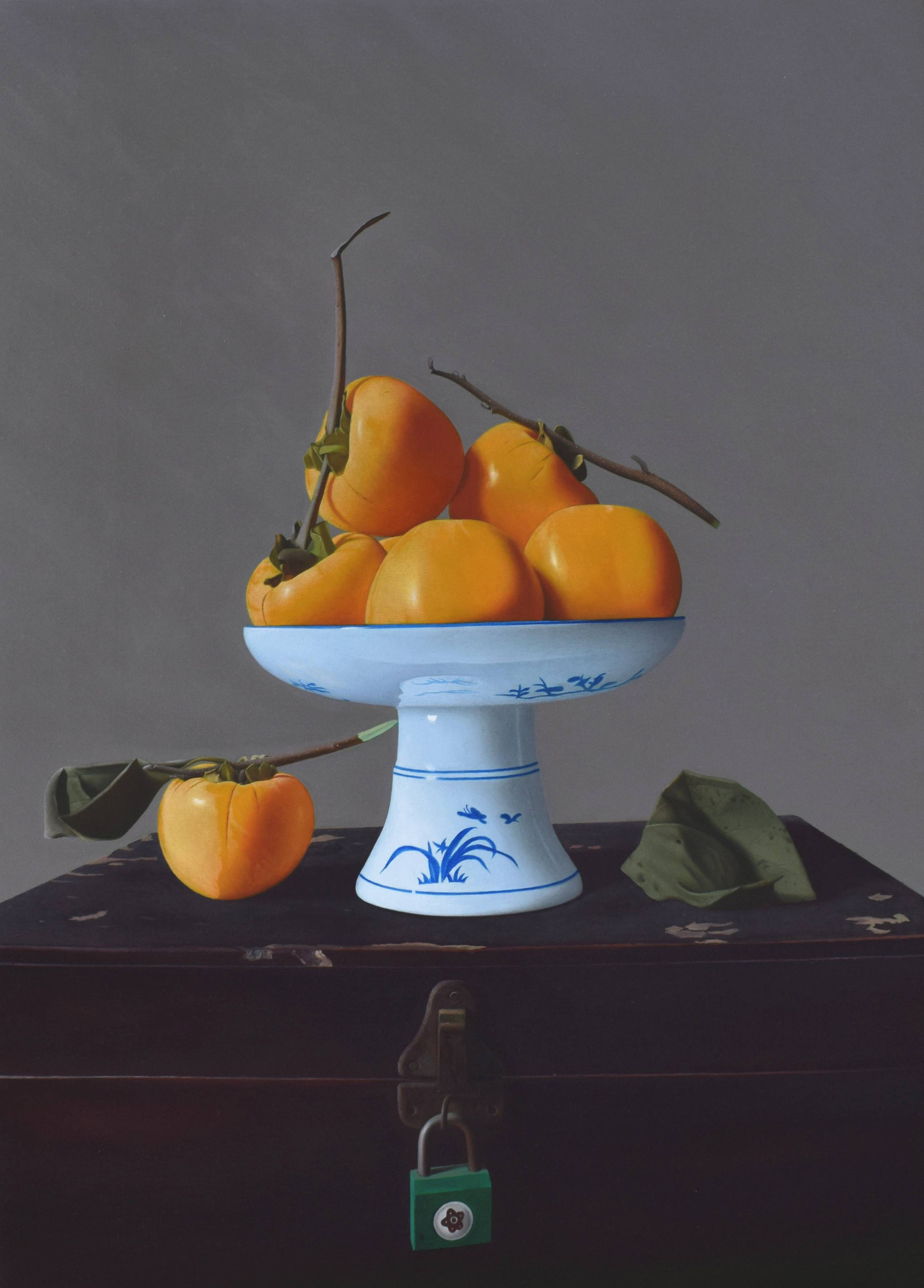 写实油画的静谧之美——叶卫国水果作品欣赏