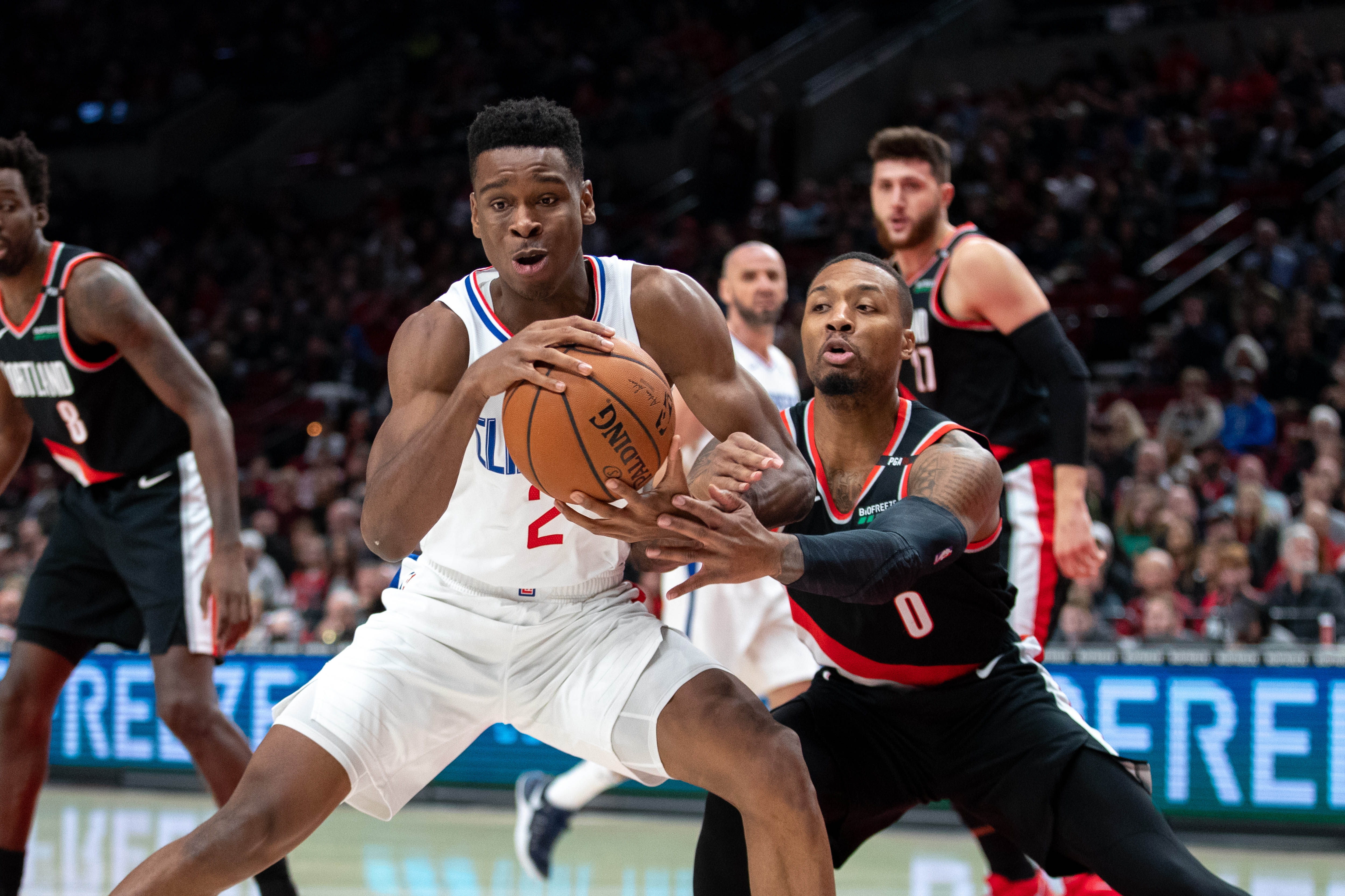 篮球——nba常规赛:快船胜开拓者