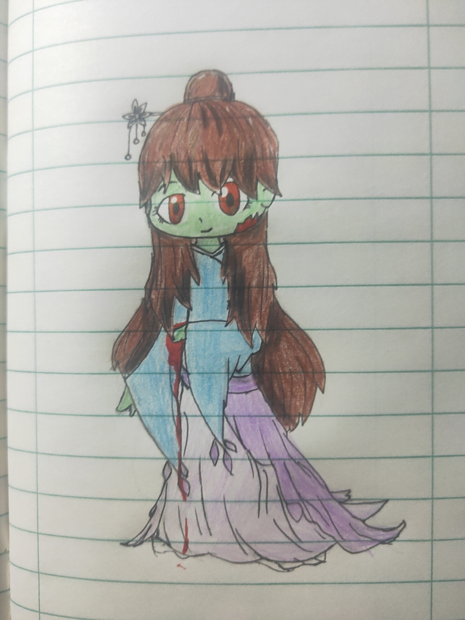 拟人化的mc生物,图一是拟人化的僵尸,图二是拟人化的骷髅,来自玩家"mc