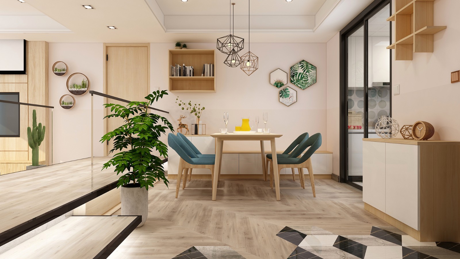 105㎡北欧风格小清新,如此绚丽绽放,小户型装修值得参考