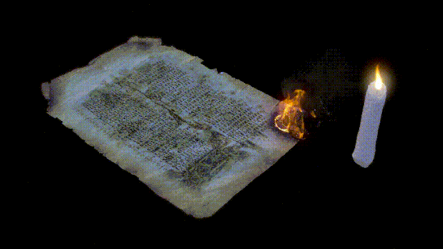 燃烧的纸团图片