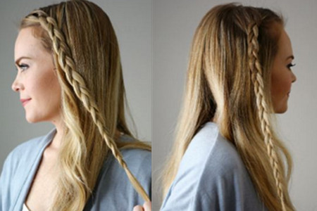 侧边编发 三股侧边麻花辫的教程