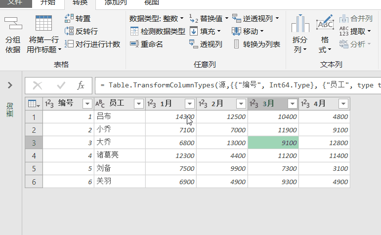 二维数据表转一维表,用excel的powerquery逆透视是最快的方法!
