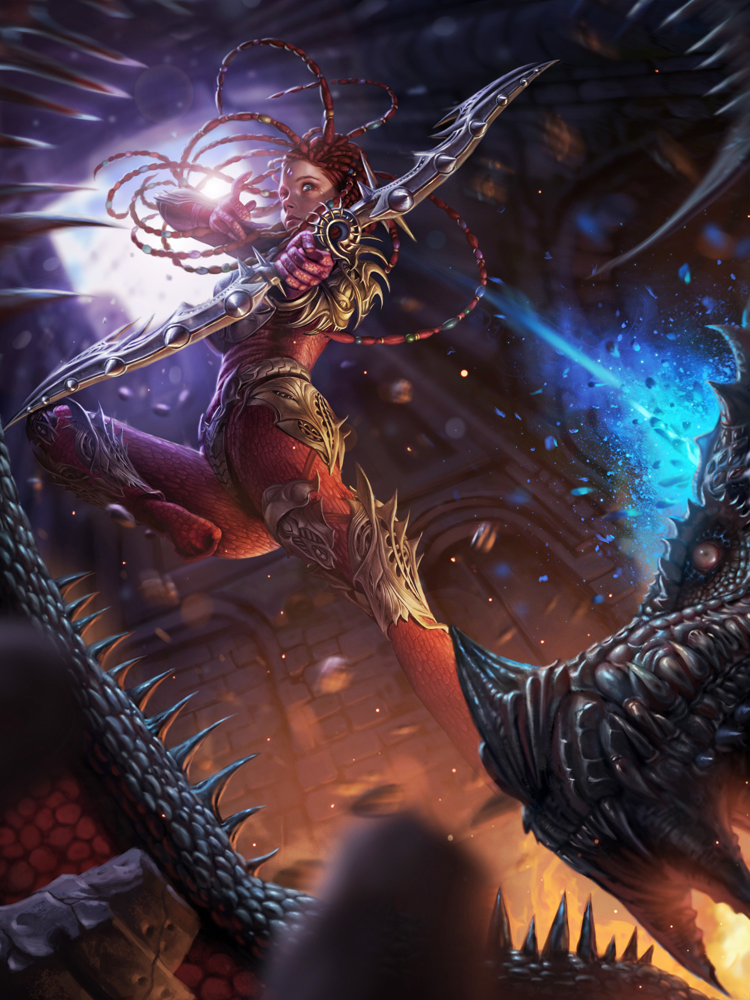 韩国插画师写实风格的游戏人物设计作品!画功相当精湛的插画佳作