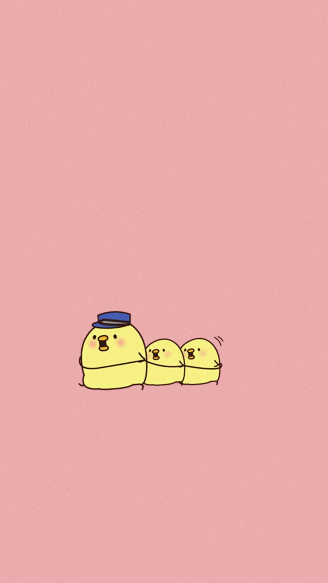 q版呆萌卡通小鸡图片手机壁纸,分辨率1080x1920