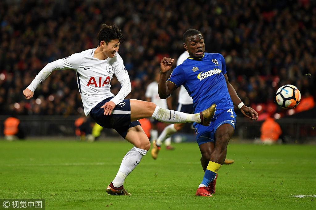 17/18足总杯第3轮:afc温布尔登0-3托特纳姆热刺