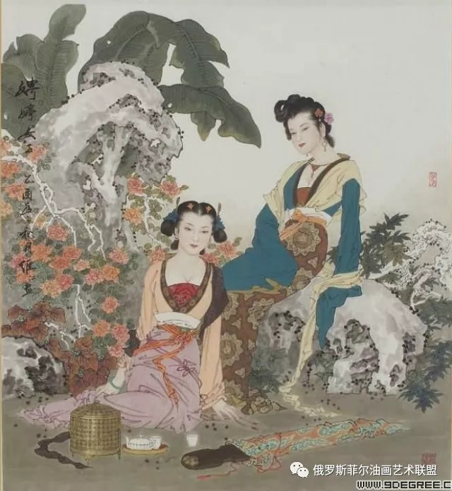 「精品国画」中国画家项维仁仕女画作品欣赏